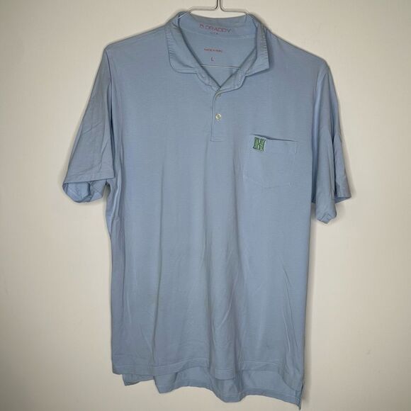 B Draddy Large Pacific Blue Short Sleeve Polo with University of Hawaii Logo - Picture 5 of 6